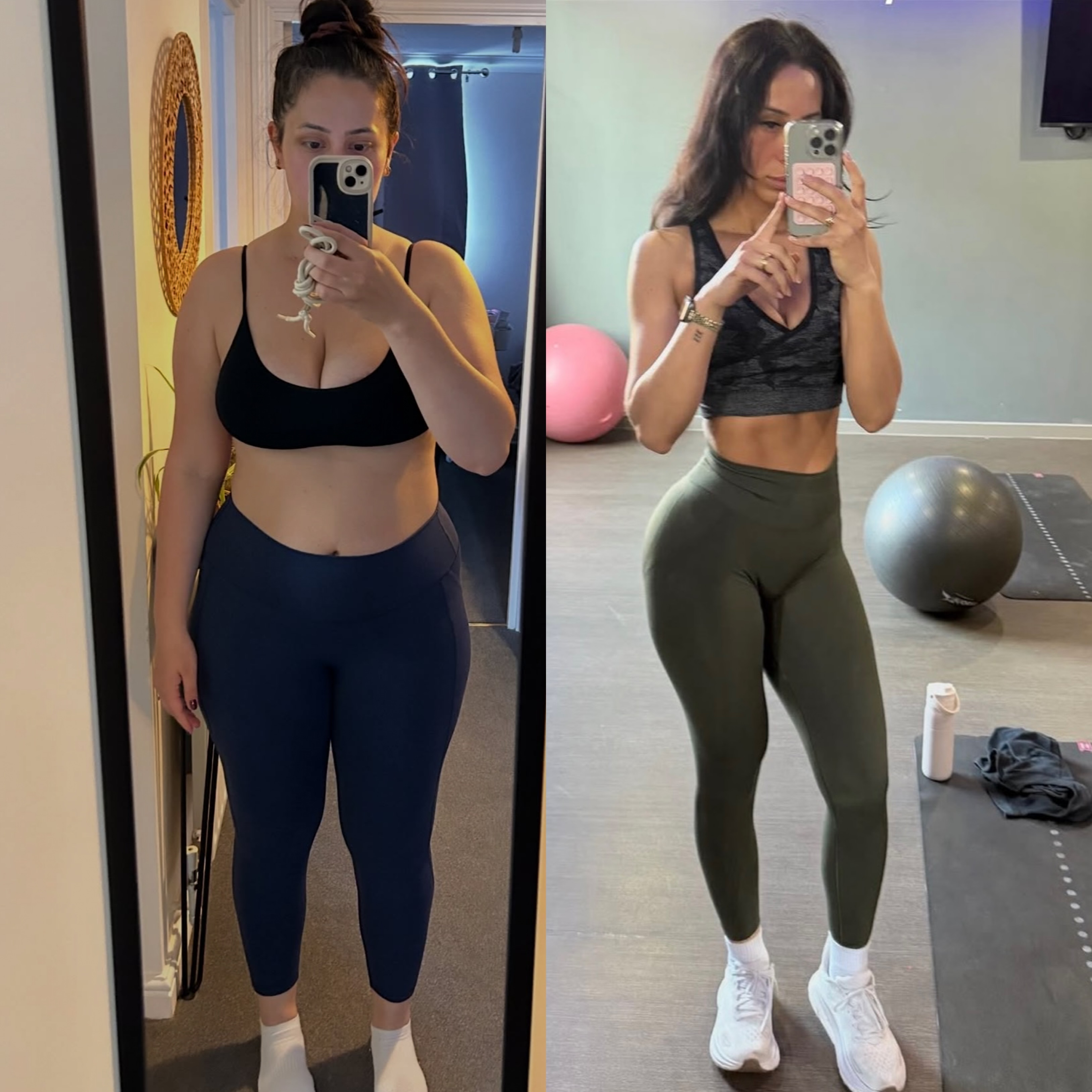 Alisa — front view, 92kg to 64kg transformation